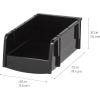 imageIRIS USA Extra Small Stackable Storage Bins 15Pack 55 x 45 x 3 inch Made in USA Plastic Open Front Shelf Bin for Organizing Parts Hardware Tools Supplies Garage Shelf Pantry  BlackSmall