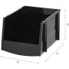 imageIRIS USA Extra Small Stackable Storage Bins 15Pack 55 x 45 x 3 inch Made in USA Plastic Open Front Shelf Bin for Organizing Parts Hardware Tools Supplies Garage Shelf Pantry  BlackX Large