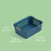imageIRIS USA Plastic Basket 8Pack Small Shelves Storage Basket for Organizing Pantry Cabinet Bedroom Office Craft Room WhiteNavy