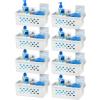 imageIRIS USA Plastic Basket 8Pack Small Shelves Storage Basket for Organizing Pantry Cabinet Bedroom Office Craft Room WhiteWhite