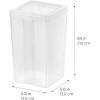 imageIRIS USA Vertical Plastic Flip Top Storage Containers Bins with Lids for Pantry Home Office Organization Large Stackable Hinged Organizer with Latches Clear 4 PackMedium  10 Pack