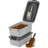 imageIRIS USA WeatherPro Airtight Pet Food Storage Container Up to 14 lbs Dog Cat Bird and Other Pet Food Storage Bin Keep Pests Out Translucent Body BPA Free Stackable 2 Pack Gray