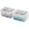 imageIRIS USA 1 Qt Plastic Storage Bins with Lids 2 Pack Craft Storage Container Sensory Bin Organizing Containers for Home Office ampamp Art Supplies Stackable WhiteWHITE LAYERED STACK  CARRY  2 LAYER 2 PACK