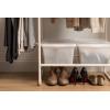 imageIRIS USA Metal Garment Rack White Extra Storage for Clothes and Shoes