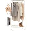imageIRIS USA Metal Garment Rack White Extra Storage for Clothes and Shoes