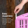imageIRIS USA 24quot Exercise 4Panel Pet Playpen Puppy Pet Small Medium Dog Pen Keep Pets Secure Easy Assemble RustFree HeavyDuty Molded Plastic Customizable PinkPink