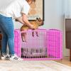 imageIRIS USA 24quot Exercise 4Panel Pet Playpen Puppy Pet Small Medium Dog Pen Keep Pets Secure Easy Assemble RustFree HeavyDuty Molded Plastic Customizable PinkPink