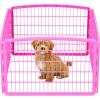 imageIRIS USA 24quot Exercise 4Panel Pet Playpen Puppy Pet Small Medium Dog Pen Keep Pets Secure Easy Assemble RustFree HeavyDuty Molded Plastic Customizable PinkPink