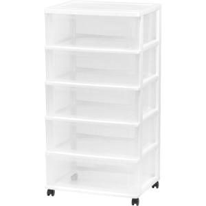 imageIRIS USA Plastic Drawer Storage Organizer Rolling Cart with Wheels Casters 5Drawers for Art Craft Supplies Bathroom Dorm Bedroom Laundry Room Wide WhiteWhite