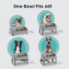 imageIRIS USA Adjustable Elevated Dog Bowls Height Adjustable Raised Dog Bowl Stand Double Food Bowls Easy to Clean Removable Feeding Station for Small to Large Pets GrayDog Feeding Station Pack of 2
