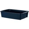 imageIRIS USA Cat Litter Box Open Top with Scoop Easy Clean Plastic Pan for Indoor Cats ampamp Kittens BeigeNavy