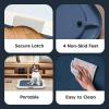imageIRIS USA Pee Pad Holder  for Regular Sized Dog and Puppy Pee Pads Secured Latches NonSkid Feet Polished Finish for Easy Cleaning Leak Protection Fits 22quotx22quot Pad or Larger 2 Pack BlackGrayNavy