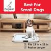 imageIRIS USA Pee Pad Holder  for Regular Sized Dog and Puppy Pee Pads Secured Latches NonSkid Feet Polished Finish for Easy Cleaning Leak Protection Fits 22quotx22quot Pad or Larger 2 Pack BlackGrayDark Gray