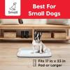 imageIRIS USA Pee Pad Holder  for Regular Sized Dog and Puppy Pee Pads Secured Latches NonSkid Feet Polished Finish for Easy Cleaning Leak Protection Fits 22quotx22quot Pad or Larger 2 Pack BlackGrayNavy