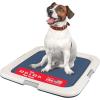 imageIRIS USA Pee Pad Holder  for Regular Sized Dog and Puppy Pee Pads Secured Latches NonSkid Feet Polished Finish for Easy Cleaning Leak Protection Fits 22quotx22quot Pad or Larger 2 Pack BlackGrayNavy