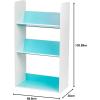 imageIRIS 3Tier Tilted Shelf Book Rack Blue and WhiteBlue