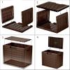 imageIRIS USA 35Gallon Outdoor Deck Storage Box Lockable ampamp UVProtected WeatherResistant Patio Storage for Cushions Garden Tools ampamp Packages Waterproof Resin Durable ampamp Stylish Design  BrownBrown
