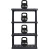 image:imageIRIS USA 4Tier Heavy Duty Plastic Shelving Unit and Heavy Duty Storage Tote Bins Modular Shelf Garage Rack Organizer  4Pack 27 Gallon Storage Containers