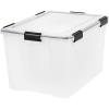 image:imageIRIS USA 47 Quart WEATHERPRO Plastic Storage Bins with Lids Tote Organizing Container with Durable Lid and Seal and Secure Latching Buckles 6 Pack74 Qt  Single