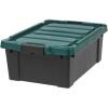 image:imageRemington 10 Gallon Loackable Storage Totes with Lids Green Lid HeavyDuty Durable Stackable Containers Large Garage Organizing Bins Moving Tubs Rugged Sturdy Equipment Utility Tool Box47 Quart
