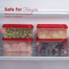 image:imageIRIS USA 12 PC Plastic Food Storage Containers With Lids  6 Meal Prep Containers Set Leftovers Potluck Office Lunch Salad Snack Fruit Microwave Dishwasher Freezer Safe BPA Free ClearRedClearRed