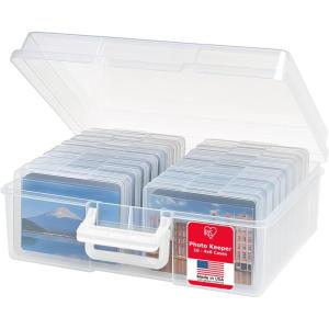 image:imageIRIS USA WeatherPro Photo Storage Case with 7 Inner 4 x 6 Picture Cases Transparent Weathertight Organization Container for Pictures Scrapbooking Stationery Journaling Ephemera Art Supplies ClearClear