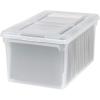 image:imageIRIS USA LetterLegal File Tote Box BPAFree Storage Bin Tote Organizer with Durable and Secure Latching Lid Stackable and Nestable BlackClear