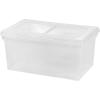 image:imageIRIS USA LetterLegal File Tote Box BPAFree Storage Bin Tote Organizer with Durable and Secure Latching Lid Stackable and Nestable BlackClear