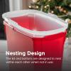image:imageIRIS USA 40 Wrapping Paper Storage Container with BuiltIn Handles 2 Pack Fits up to 20 rolls Holiday StorageBin Vertical Christmas Birthday Gift Wrapping Organizer ClearRed