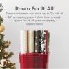 image:imageIRIS USA 40 Wrapping Paper Storage Container with BuiltIn Handles 2 Pack Fits up to 20 rolls Holiday StorageBin Vertical Christmas Birthday Gift Wrapping Organizer ClearRed