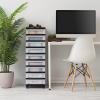 image:imageIRIS 9Drawer Storage Cart with Organizer Top WhiteBlackPearl