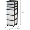 image:imageIRIS 9Drawer Storage Cart with Organizer Top WhiteBlackPearl