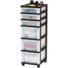 image:imageIRIS 9Drawer Storage Cart with Organizer Top WhiteBlackPearl
