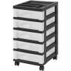 image:imageIRIS 9Drawer Storage Cart with Organizer Top WhiteBlackPearl