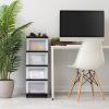 image:imageIRIS 9Drawer Storage Cart with Organizer Top WhiteBlackPearl