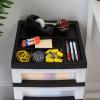 image:imageIRIS 9Drawer Storage Cart with Organizer Top WhiteBlackPearl