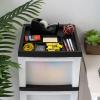 image:imageIRIS 9Drawer Storage Cart with Organizer Top WhiteBlackPearl
