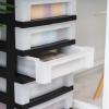 image:imageIRIS 9Drawer Storage Cart with Organizer Top WhiteBlackPearl