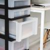 image:imageIRIS 9Drawer Storage Cart with Organizer Top WhiteBlackPearl