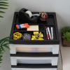 image:imageIRIS 9Drawer Storage Cart with Organizer Top WhiteBlackPearl