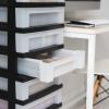 image:imageIRIS 9Drawer Storage Cart with Organizer Top WhiteBlackPearl