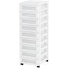 image:imageIRIS 9Drawer Storage Cart with Organizer Top WhiteWhitePearl