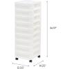image:imageIRIS 9Drawer Storage Cart with Organizer Top WhiteWhitePearl