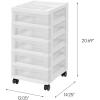 image:imageIRIS 9Drawer Storage Cart with Organizer Top WhiteWhitePearl