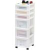 image:imageIRIS 9Drawer Storage Cart with Organizer Top WhiteWhitePearl