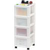 image:imageIRIS 9Drawer Storage Cart with Organizer Top WhiteWhitePearl