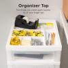 image:imageIRIS USA 585636 6Drawer Storage Cart with Organizer Top WhiteWhite