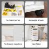 image:imageIRIS USA 585636 6Drawer Storage Cart with Organizer Top WhiteWhite