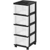 image:imageIRIS 9Drawer Storage Cart with Organizer Top WhiteBlackPearl