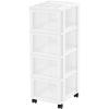image:imageIRIS 9Drawer Storage Cart with Organizer Top WhiteWhitePearl